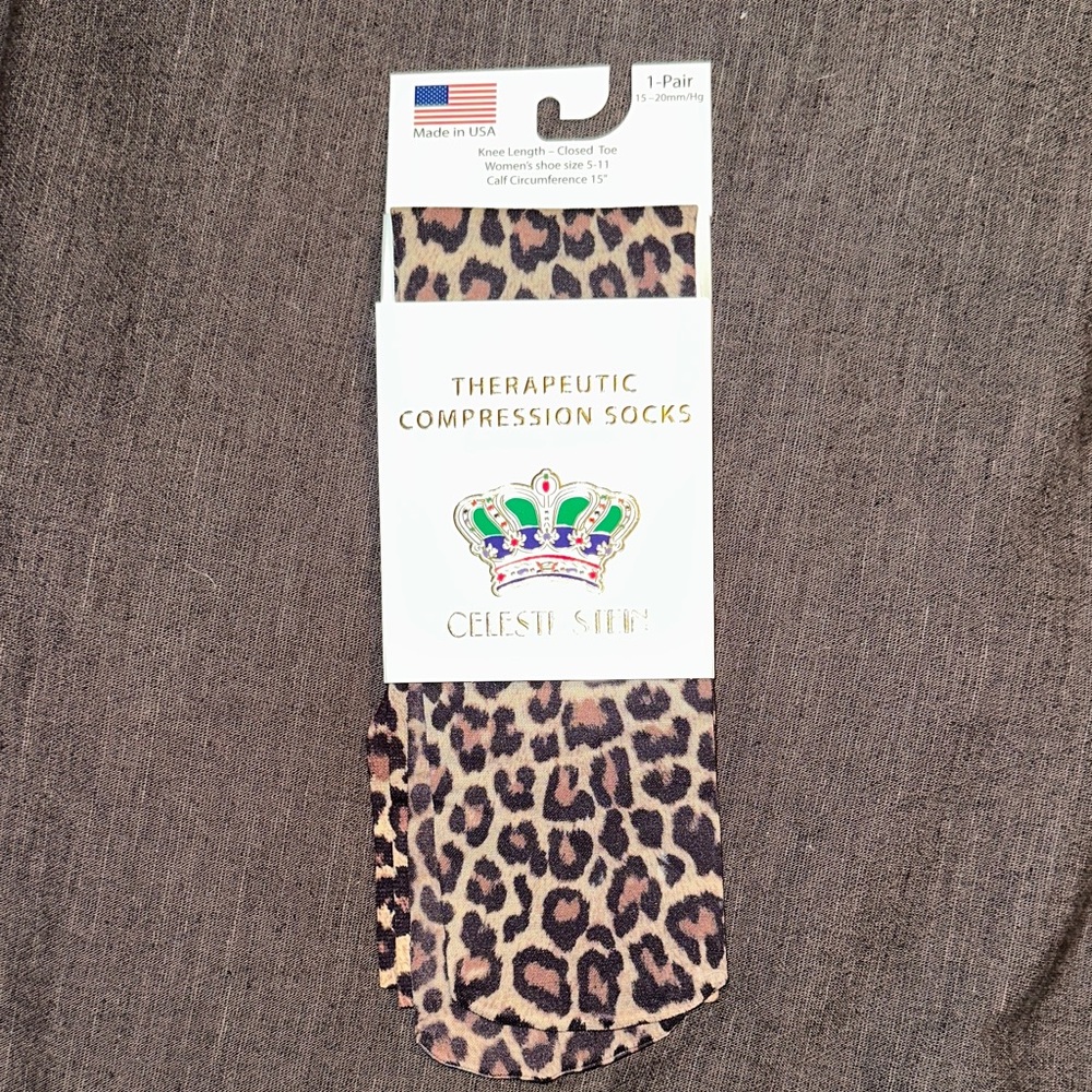 Celeste Stein Safari Print Therapeutic Socks